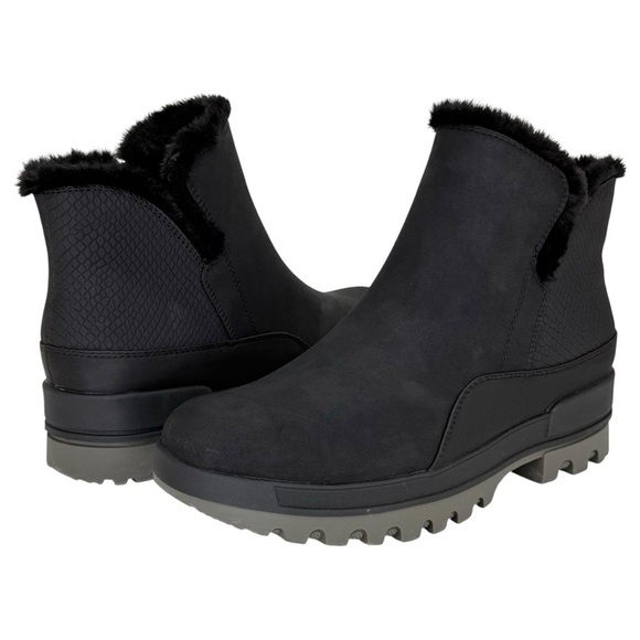 BareTraps Shoes - Baretraps Noemi Black Faux Leather Water-Resistant Womens Ankle Boots Size 9M